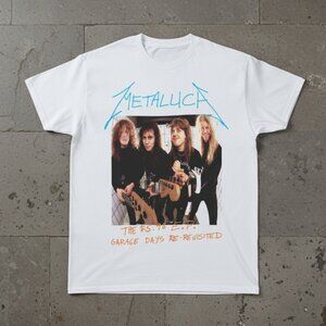 Vintage Style Metal Band Graphic T-Shirt – Garage Days Re-Revisited Rock Tee